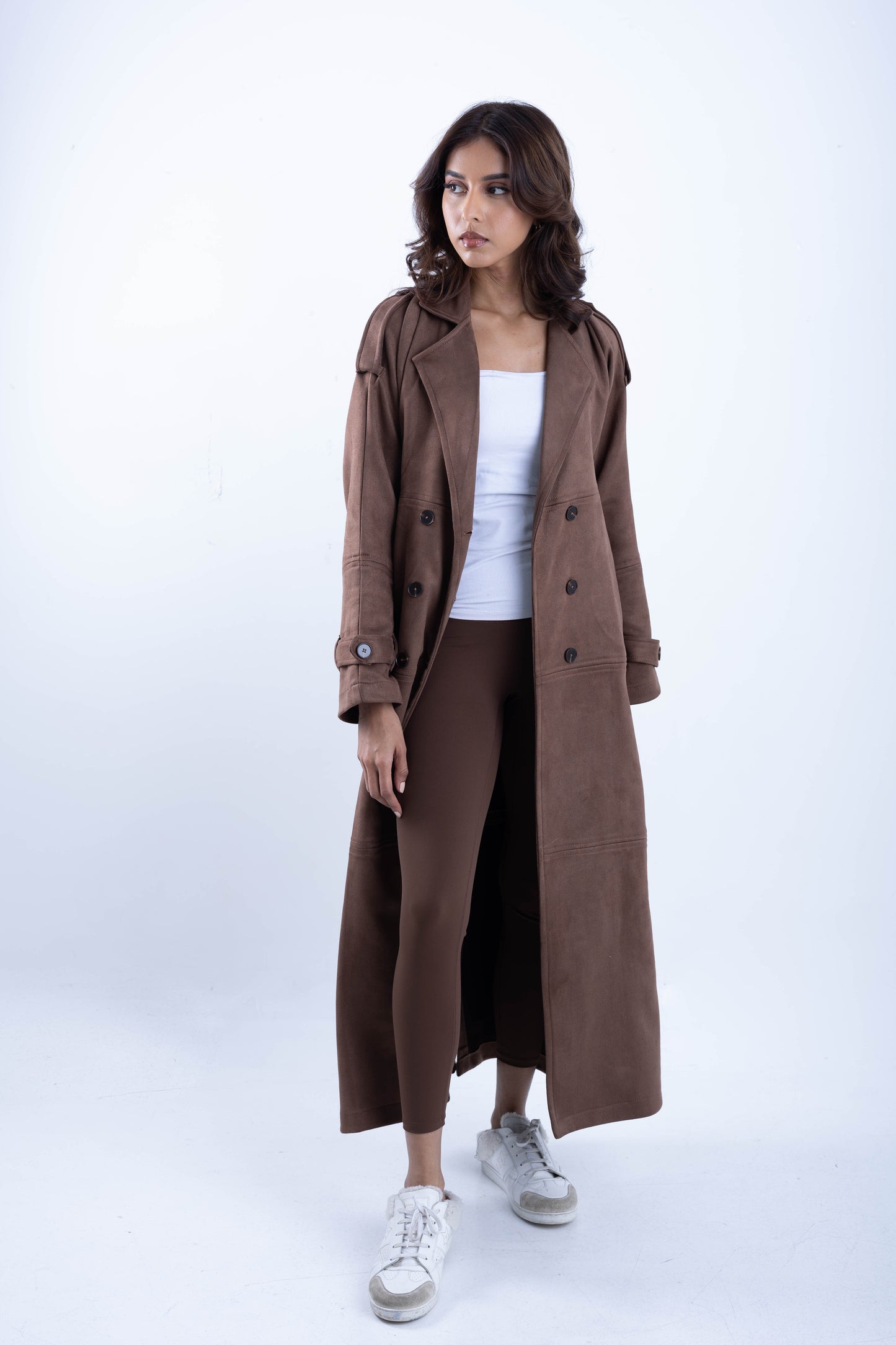 Suede Trench